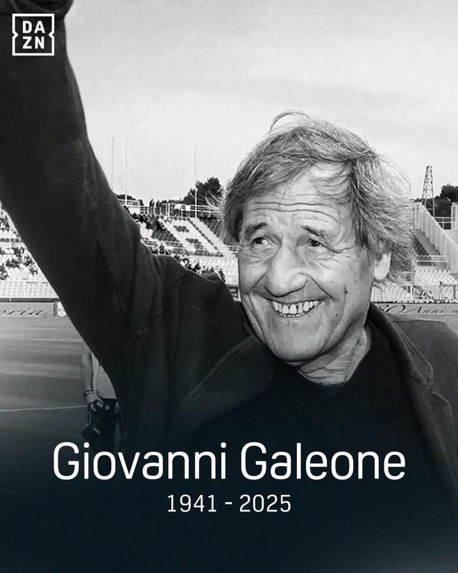 前那不勒斯、科莫、佩魯賈主帥加萊奧內(nèi)去世，享年84歲