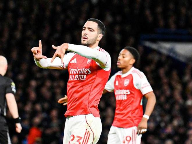 梅里諾2025年英超打進8球，是阿森納隊內(nèi)聯(lián)賽頭號射手