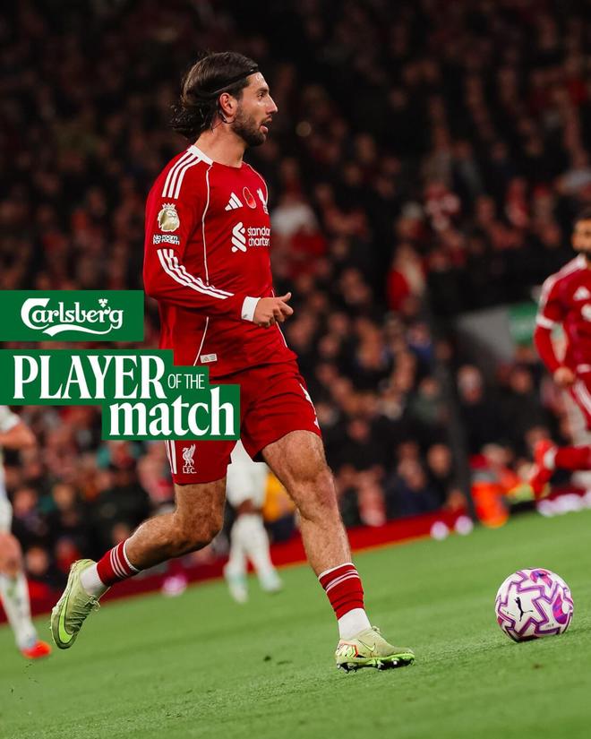 本赛季第4次获奖，索博当选与维拉一役利物浦队内最佳球员