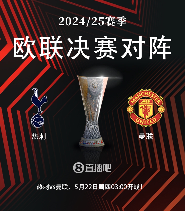 英超内战欧联决赛对阵：热刺vs曼联！5月22日0300打响